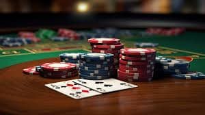 Live dealer at cincinqq Three Card Poker table showing card rankings and betting layout