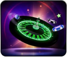 Close-up of three-card poker hand rankings displayed on cincinqq table