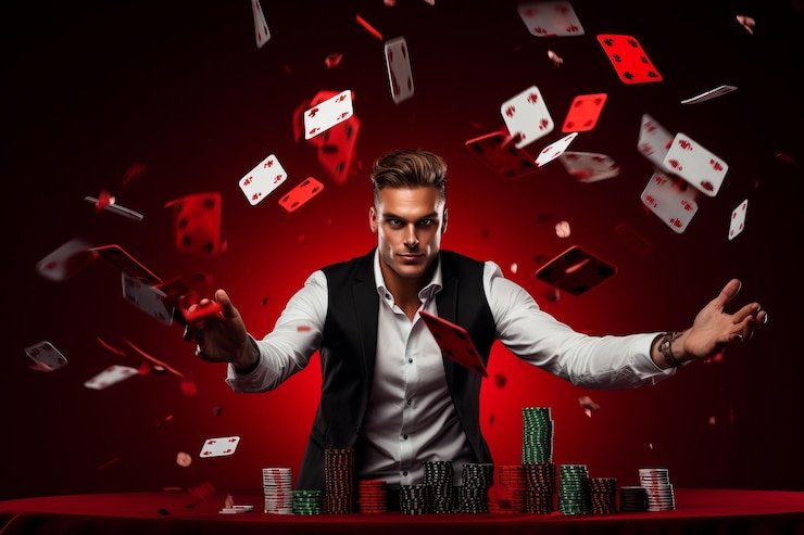 Live dealer chat interface on cincinqq Three Card Poker table
